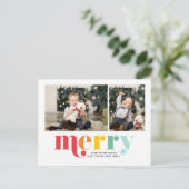 Zeer prettige kerstgalerij van 2 foto's feestdagenkaart (Staand voorkant)