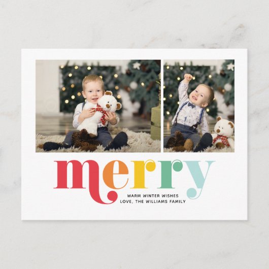 Zeer prettige kerstgalerij van 2 foto's feestdagenkaart (Voorkant)