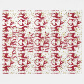 Zeer prettige kerstrenders Red Noordse Scandia Fleece Deken (Voorkant (Horizontaal))