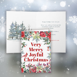 Zeer prettige kerstvakantie met waterverf kaart