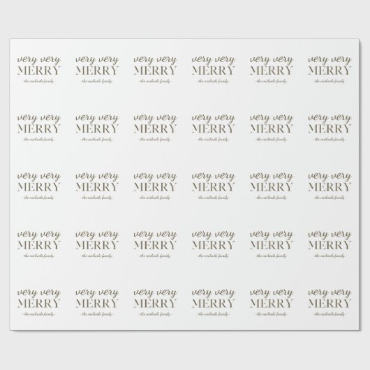 Zeer prettige typografie met de naam Kerstmis Cadeaupapier (Vlak)