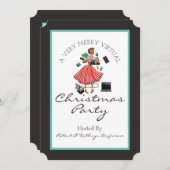 Zeer prettige virtuele kerstfeestdag kaart (Voorkant / Achterkant)