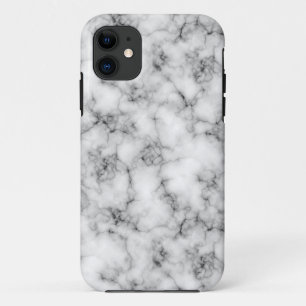 Zeer realistisch wit marmer natuursteen Gedrukt iPhone 11 Hoesje