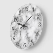 Zeer realistisch wit marmerpatroon grote klok (Hoek)