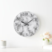 Zeer realistisch wit marmerpatroon grote klok (Huis)