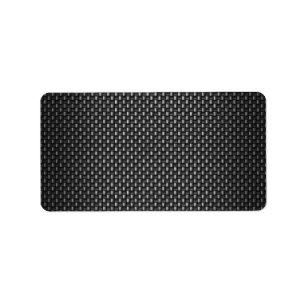 Zeer realistische getextureerde koolstofvezel etiket