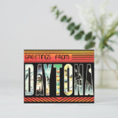 Zeer Retro Daytona Beach Florida Briefkaart (Staand voorkant)