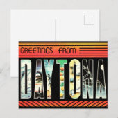 Zeer Retro Daytona Beach Florida Briefkaart (Voorkant / Achterkant)