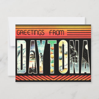 Zeer Retro Daytona Beach Florida Briefkaart