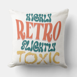 Zeer Retro Licht Giftige Vintage Typografie Kussen