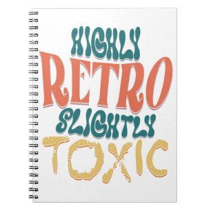 Zeer Retro Licht Giftige Vintage Typografie Notitieboek