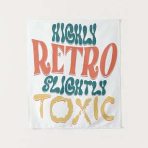 Zeer Retro Licht Giftige Vintage Typografie Wandkleed