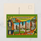 Zeer retro St Louis ansichtkaart Briefkaart (Voorkant / Achterkant)
