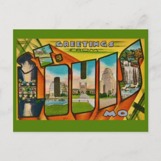Zeer retro St Louis ansichtkaart Briefkaart (Voorkant)