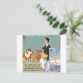 Zeer Rijke Hond Grappig Briefkaart (Staand voorkant)