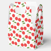 Zeer rode kersenpatroon gunstbox bedankdoosjes (Geopend)