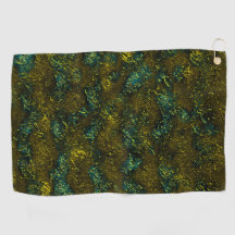 Zeer roestachtige textuur in donkerocher en groen