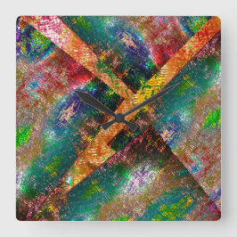 Zeer roestkleurige en ongeorganiseerde beeldlagen vierkante klok