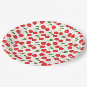 Zeer rood Cherry Pattern Papieren Bordje (Gekanteld)