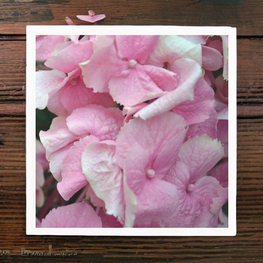 Zeer roze Hydrangeas servetten