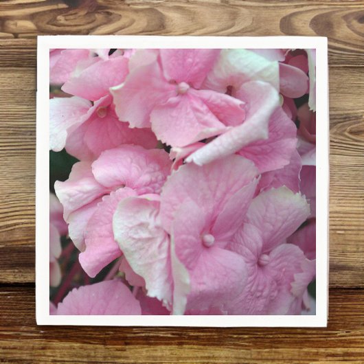 Zeer roze Hydrangeas servetten