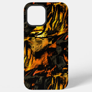 Zeer rustieke verbrande gouden, abstracte mozaïek iPhone 12 pro max hoesje