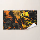 Zeer rustige, verbrande gouden, abstracte mozaïekt bad handdoek (Handdoek)
