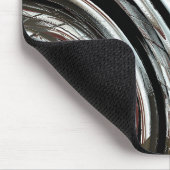 Zeer rustige zilverstrepen of cirkelvormige snijds muismat (Hoek)