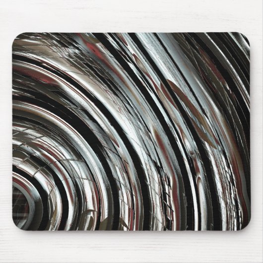 Zeer rustige zilverstrepen of cirkelvormige snijds muismat (Voorkant)