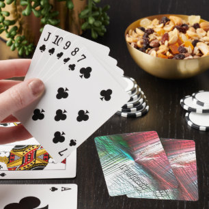 Zeer ruw rotsachtig virtueel in perzik en aqua & g pokerkaarten