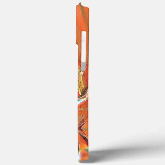 Zeer ruwe oranje digitale textuur, roosterkleurige Case-Mate iPhone case (Achterkant / Links)