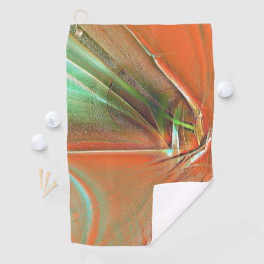 Zeer ruwe oranje digitale textuur, roosterkleurige golfhanddoek (Insitu)