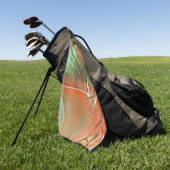 Zeer ruwe oranje digitale textuur, roosterkleurige golfhanddoek (Groen)