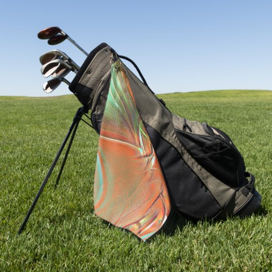 Zeer ruwe oranje digitale textuur, roosterkleurige golfhanddoek (Groen)