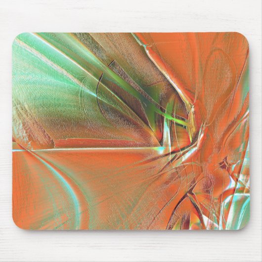 Zeer ruwe oranje digitale textuur, roosterkleurige muismat (Voorkant)