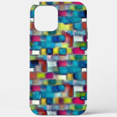 Zeer ruwe textuur van kleurrijke vierkante vormen  Case-Mate iPhone case (Achterkant)