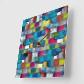 Zeer ruwe textuur van kleurrijke vierkante vormen vierkante klok (Hoek)