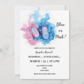 Zeer schattig baby schoenen geslacht onthullen kaart (Voorkant)