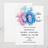 Zeer schattig baby schoenen geslacht onthullen kaart (Voorkant / Achterkant)