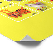 Zeer schattig dierlijk Alfabets Poster (Hoek)