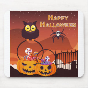 Zeer Schattig Gelukkig Halloween-ontwerp Muismat