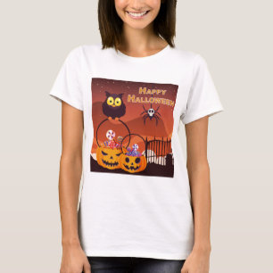 Zeer Schattig Gelukkig Halloween-ontwerp T-shirt