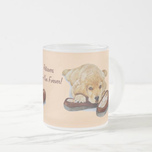 Zeer schattig Golden Retriever puppy hond Matglas Koffiemok (Voorkant rechts)