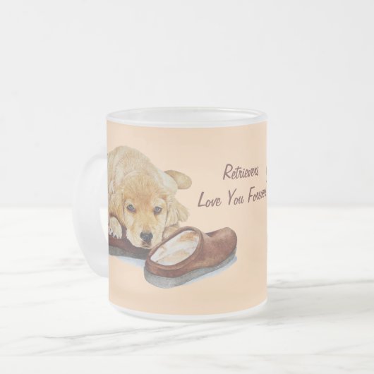 Zeer schattig Golden Retriever puppy hond Matglas Koffiemok (Voorkant links)