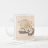 Zeer schattig Golden Retriever puppy hond Matglas Koffiemok (Links)