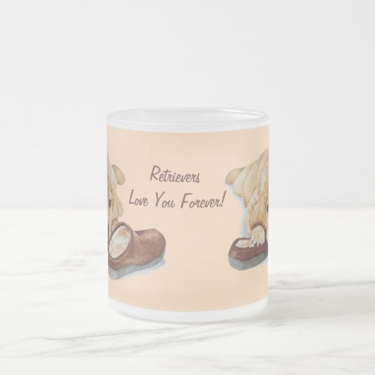 Zeer schattig Golden Retriever puppy hond Matglas Koffiemok (Center)