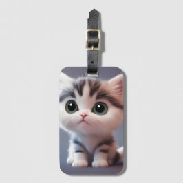 Zeer schattig kitten bagagelabel