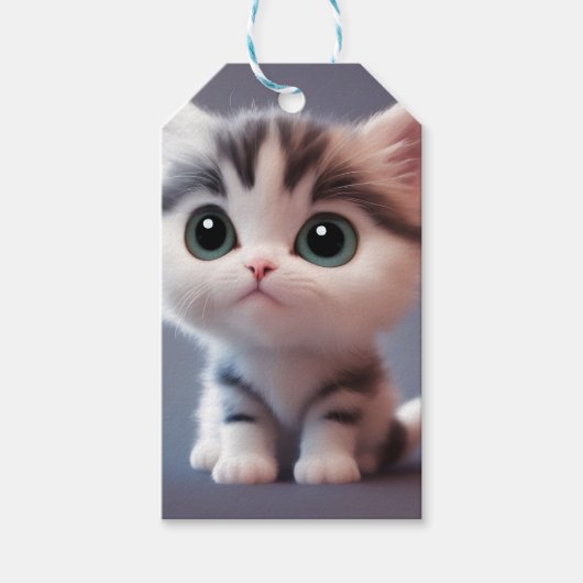 Zeer schattig kitten cadeaulabel (Voorkant)
