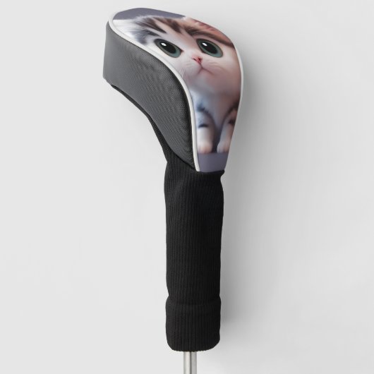 Zeer schattig kitten golfheadcover (Schuin)