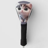 Zeer schattig kitten golfheadcover (Voorkant)